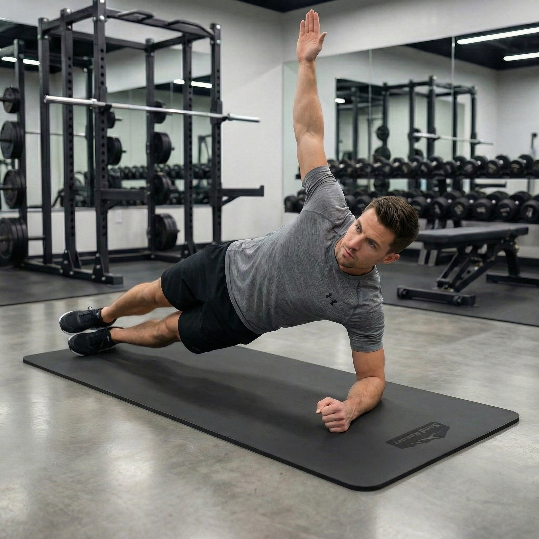 Non-Slip PU Rubber Yoga & Gym Mat with Sweat Absorption