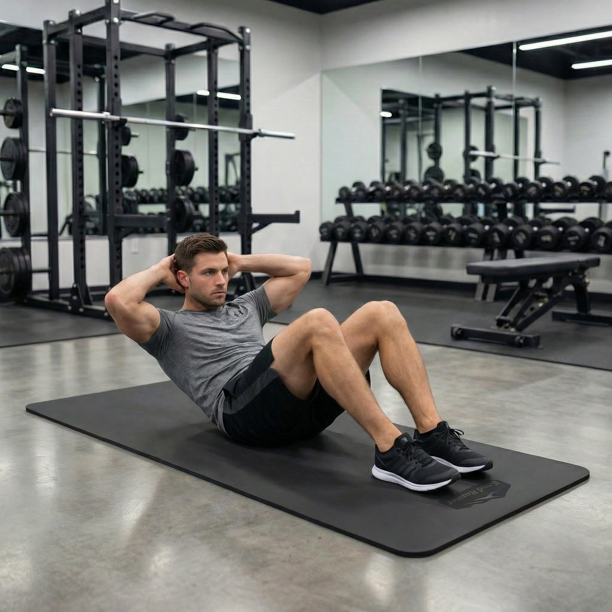 Non-Slip PU Rubber Yoga & Gym Mat with Sweat Absorption