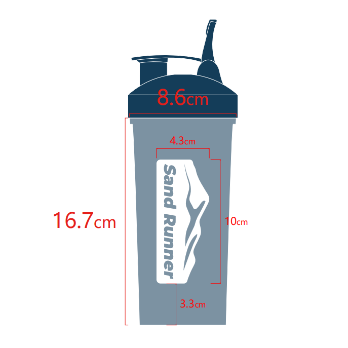 Plastic Protein Shaker Bottle for Gym and Sports