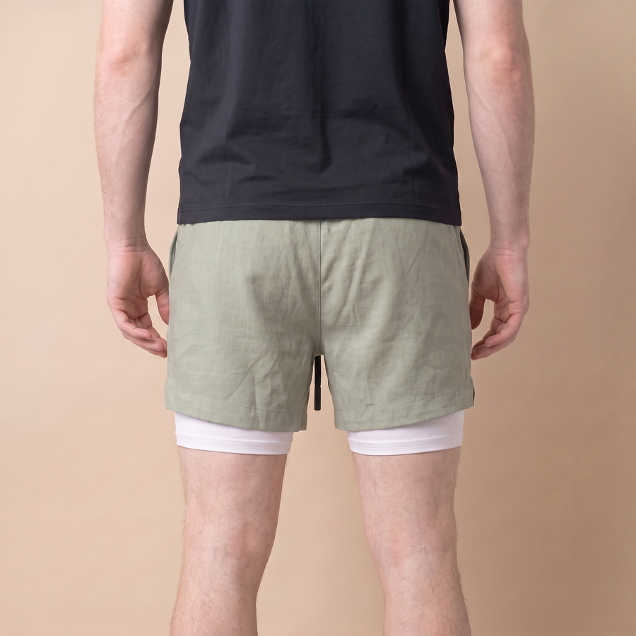 Men’s 7-Inch Double-Layer Quick-Dry Running Shorts