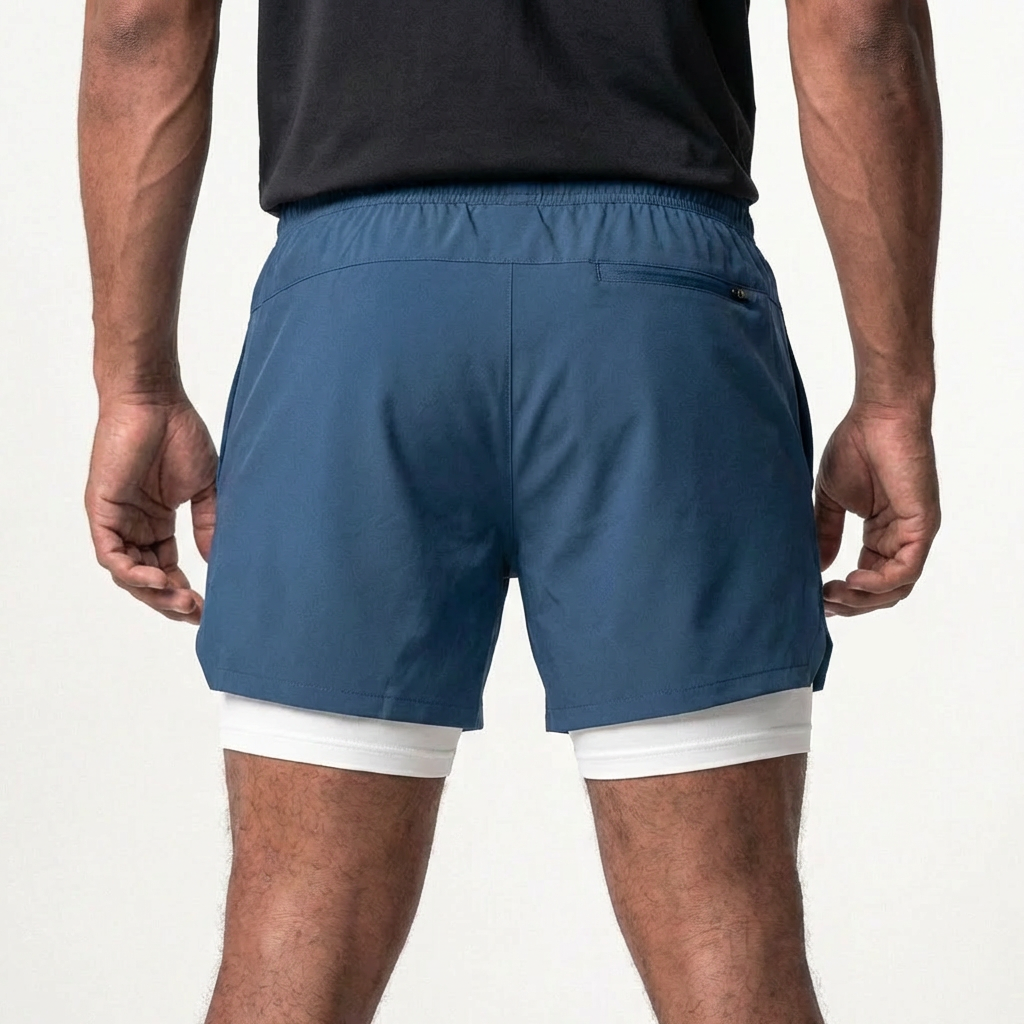 Men’s 7-Inch Double-Layer Quick-Dry Running Shorts