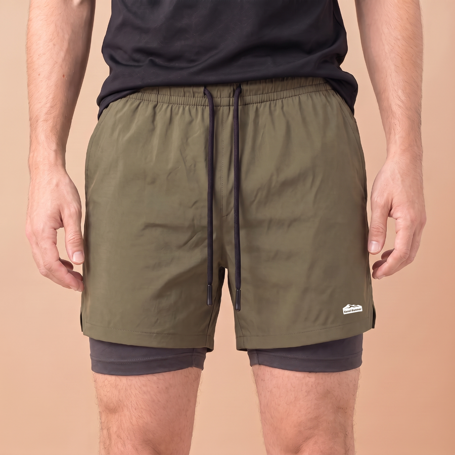 Men’s 7-Inch Double-Layer Quick-Dry Running Shorts