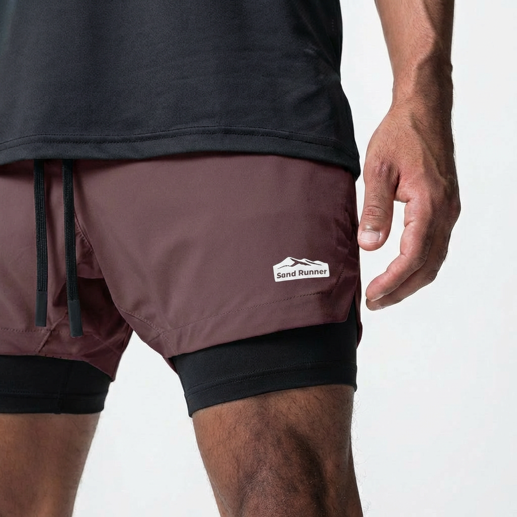 Men’s 7-Inch Double-Layer Quick-Dry Running Shorts