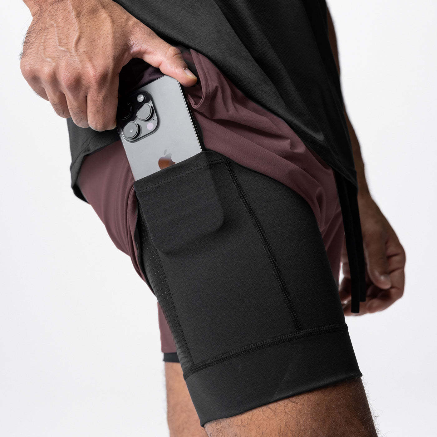 Men’s 7-Inch Double-Layer Quick-Dry Running Shorts