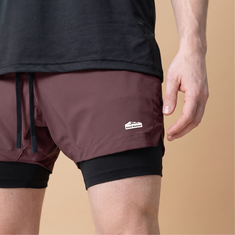 Men’s 7-Inch Double-Layer Quick-Dry Running Shorts