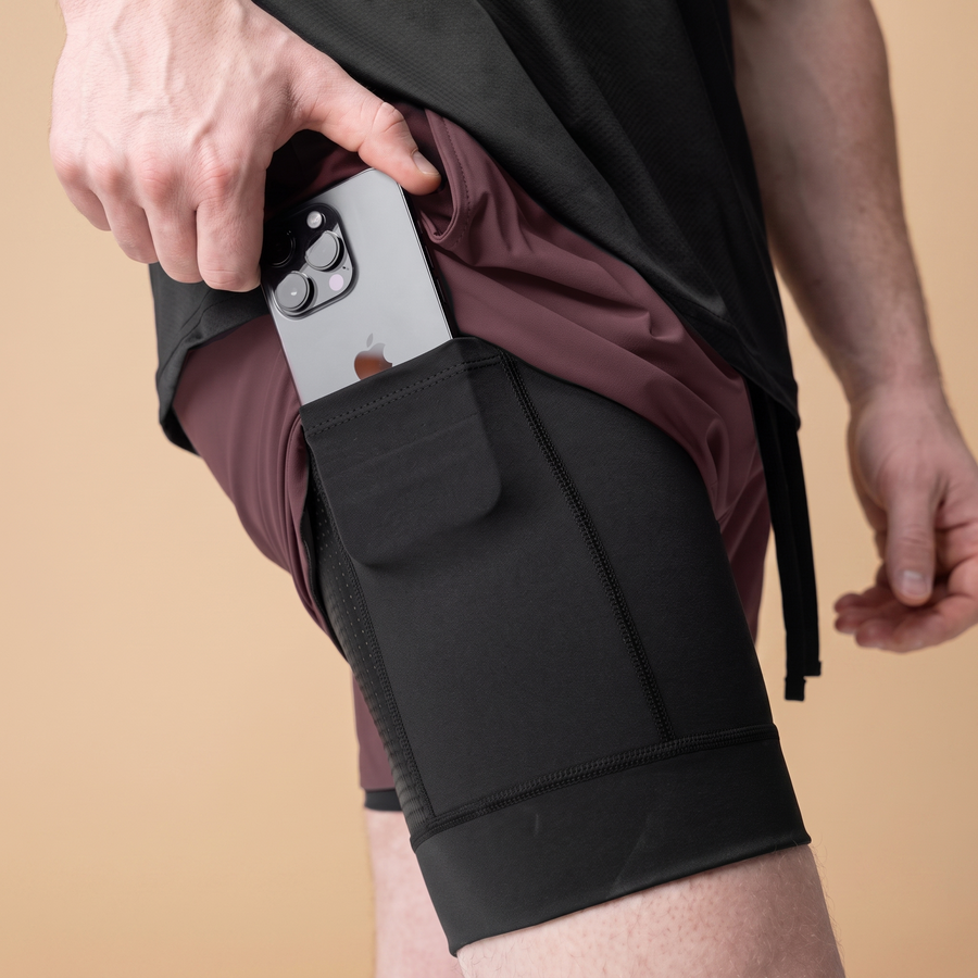 Men’s 7-Inch Double-Layer Quick-Dry Running Shorts