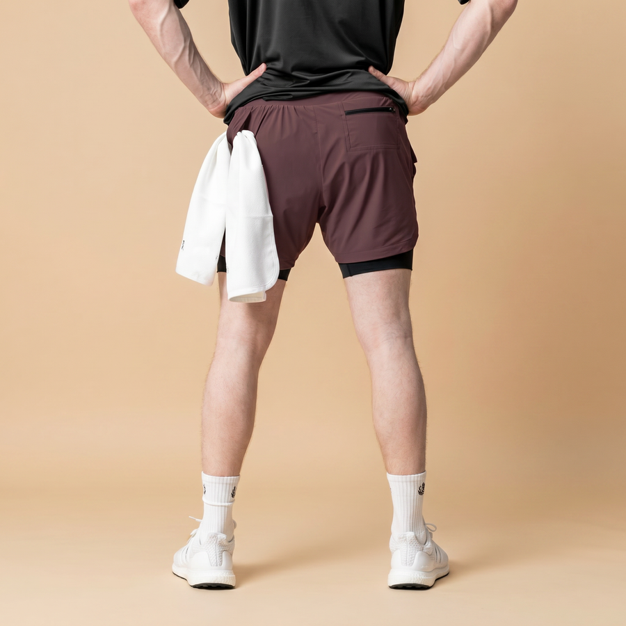Men’s 7-Inch Double-Layer Quick-Dry Running Shorts