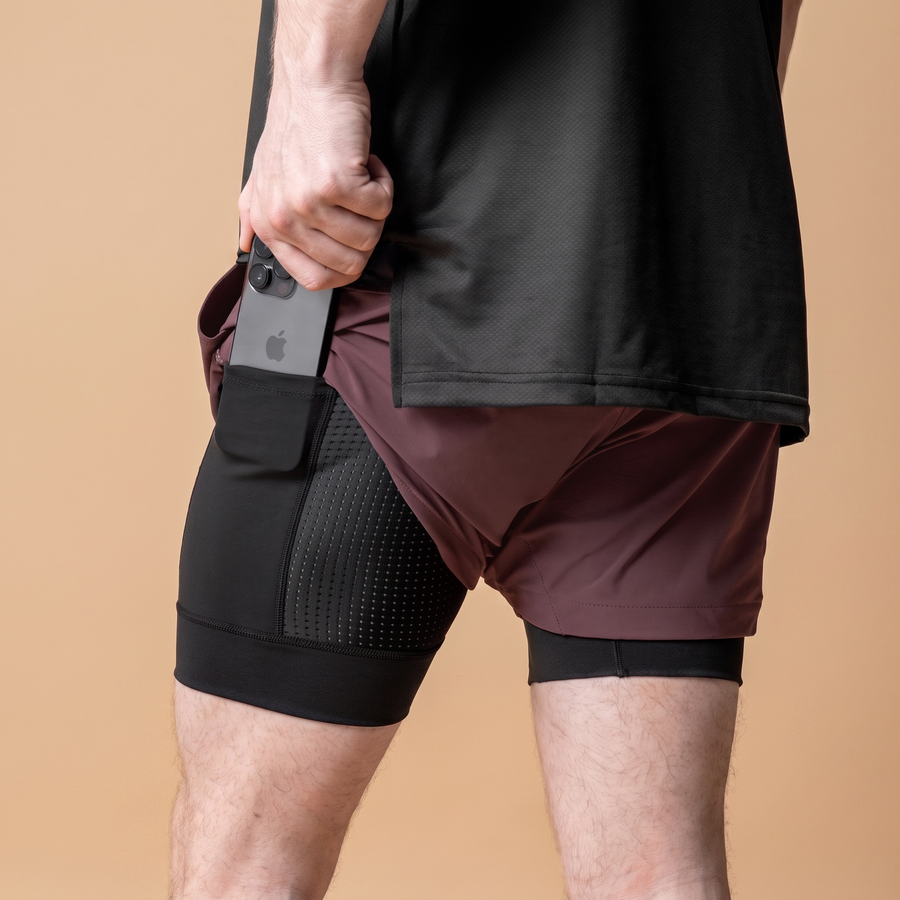 Men’s 7-Inch Double-Layer Quick-Dry Running Shorts