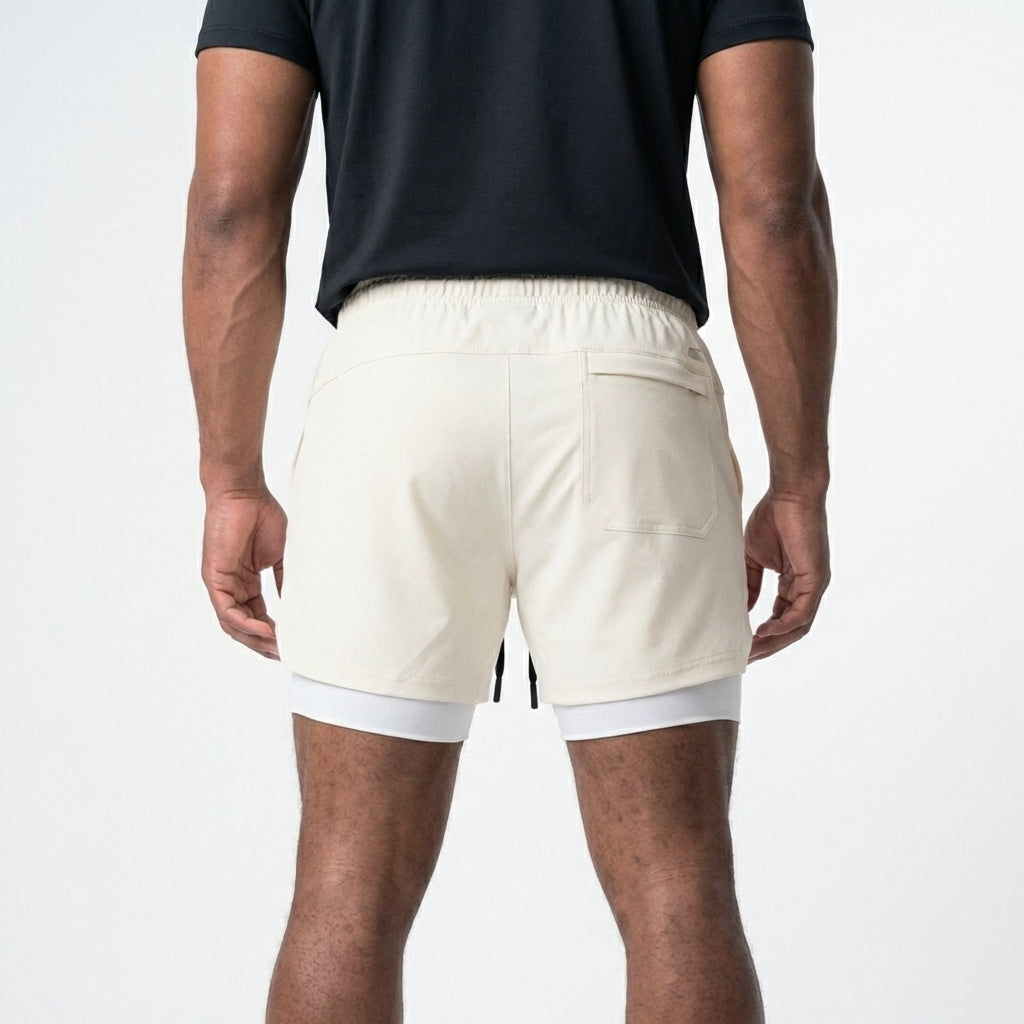 Men’s 7-Inch Double-Layer Quick-Dry Running Shorts