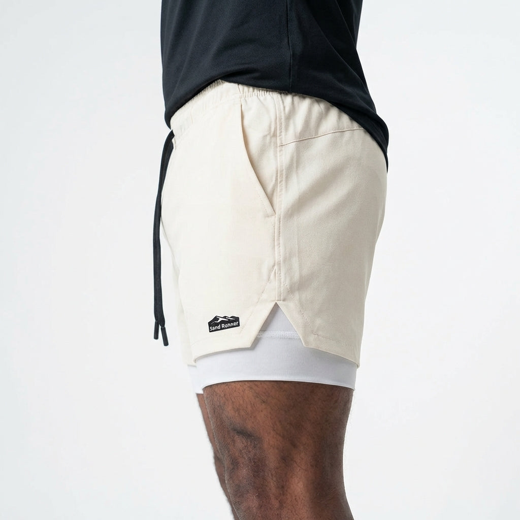 Men’s 7-Inch Double-Layer Quick-Dry Running Shorts
