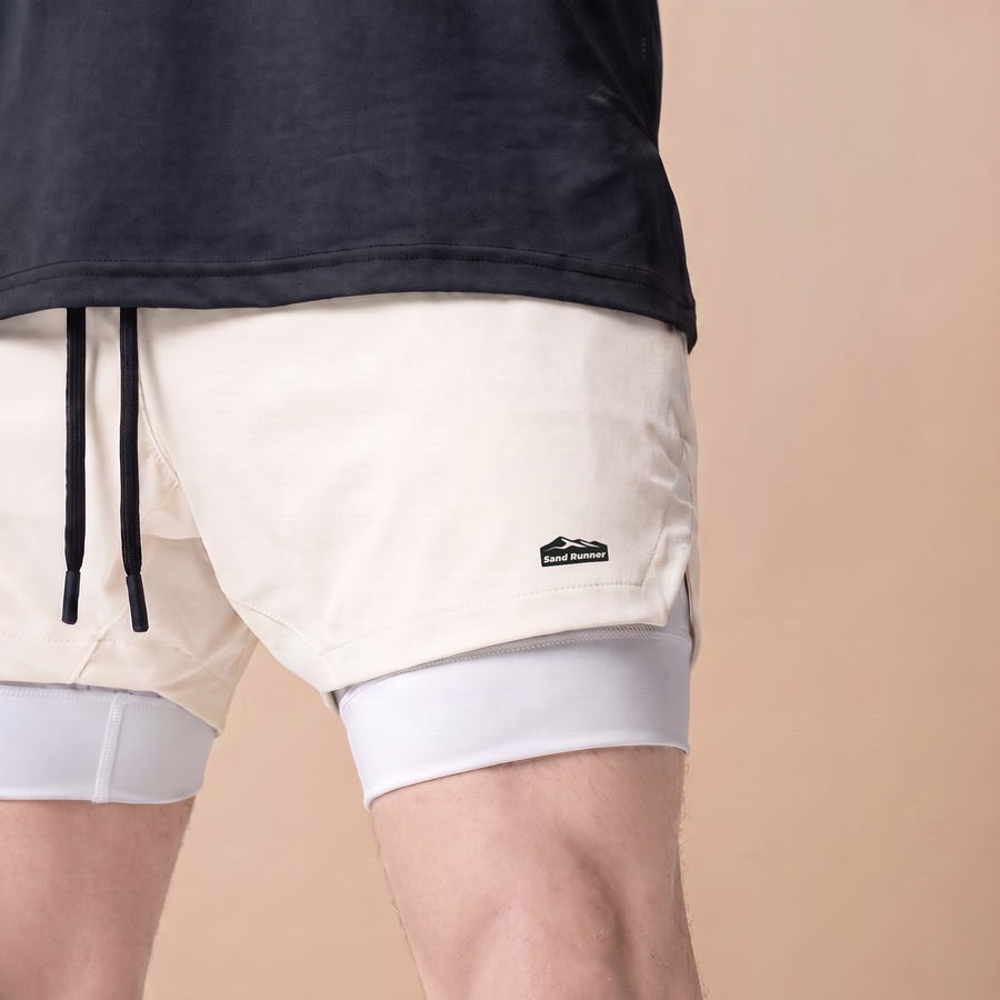 Men’s 7-Inch Double-Layer Quick-Dry Running Shorts