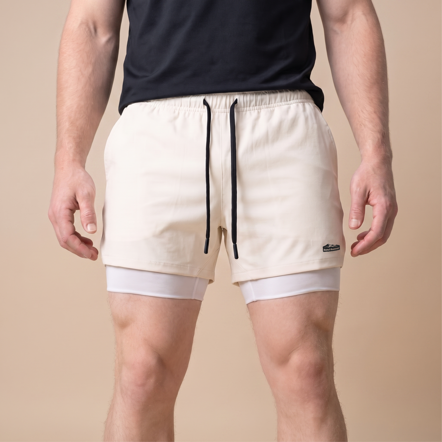 Men’s 7-Inch Double-Layer Quick-Dry Running Shorts