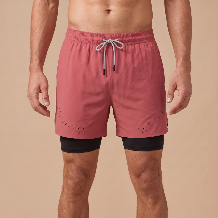 Breathable Men’s Training Shorts with Built-In Compression