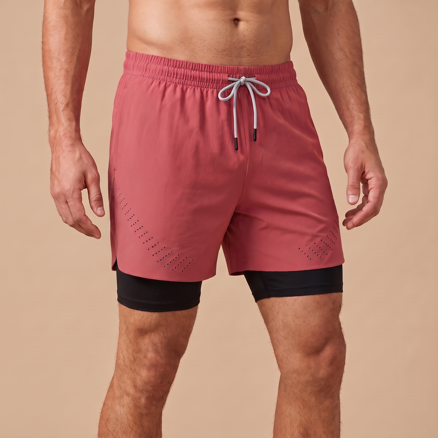 Breathable Men’s Training Shorts with Built-In Compression