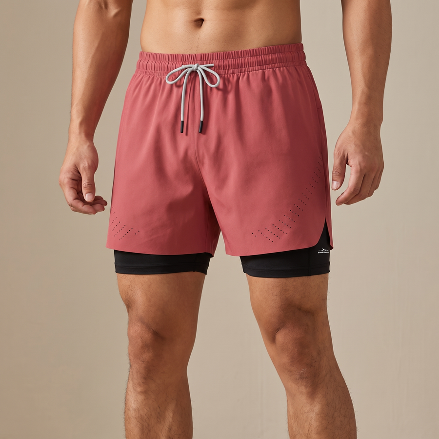 Breathable Men’s Training Shorts with Built-In Compression