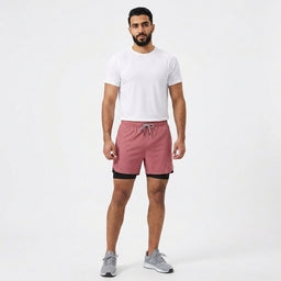Breathable Men’s Training Shorts with Built-In Compression