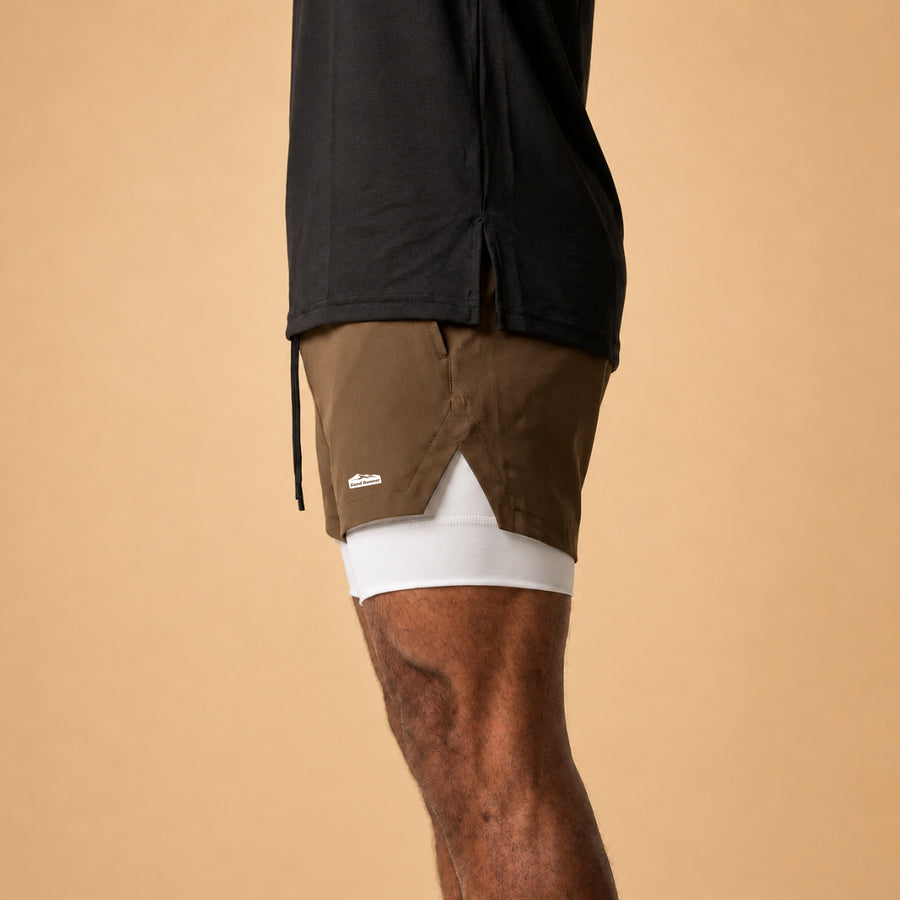 Men’s 7-Inch Double-Layer Quick-Dry Running Shorts