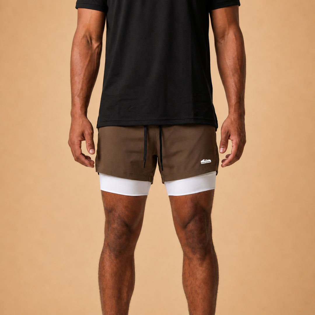 Men’s 7-Inch Double-Layer Quick-Dry Running Shorts