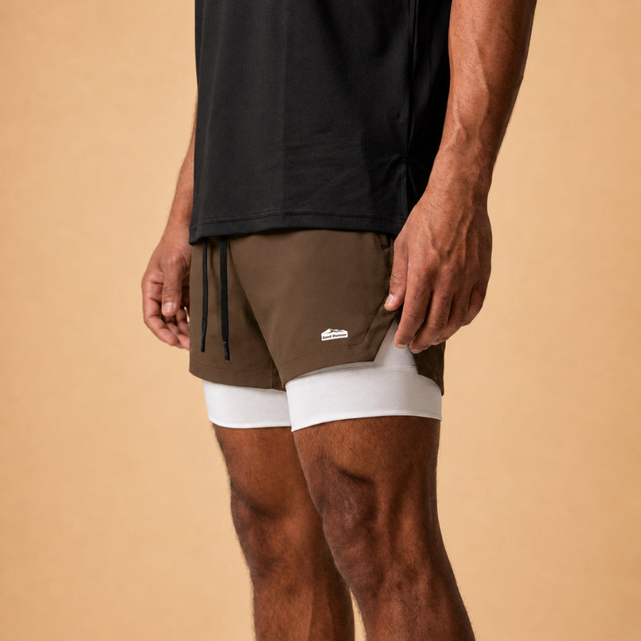 Men’s 7-Inch Double-Layer Quick-Dry Running Shorts