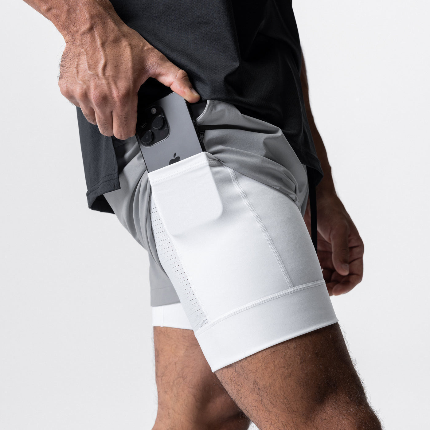 Men’s 7-Inch Double-Layer Quick-Dry Running Shorts
