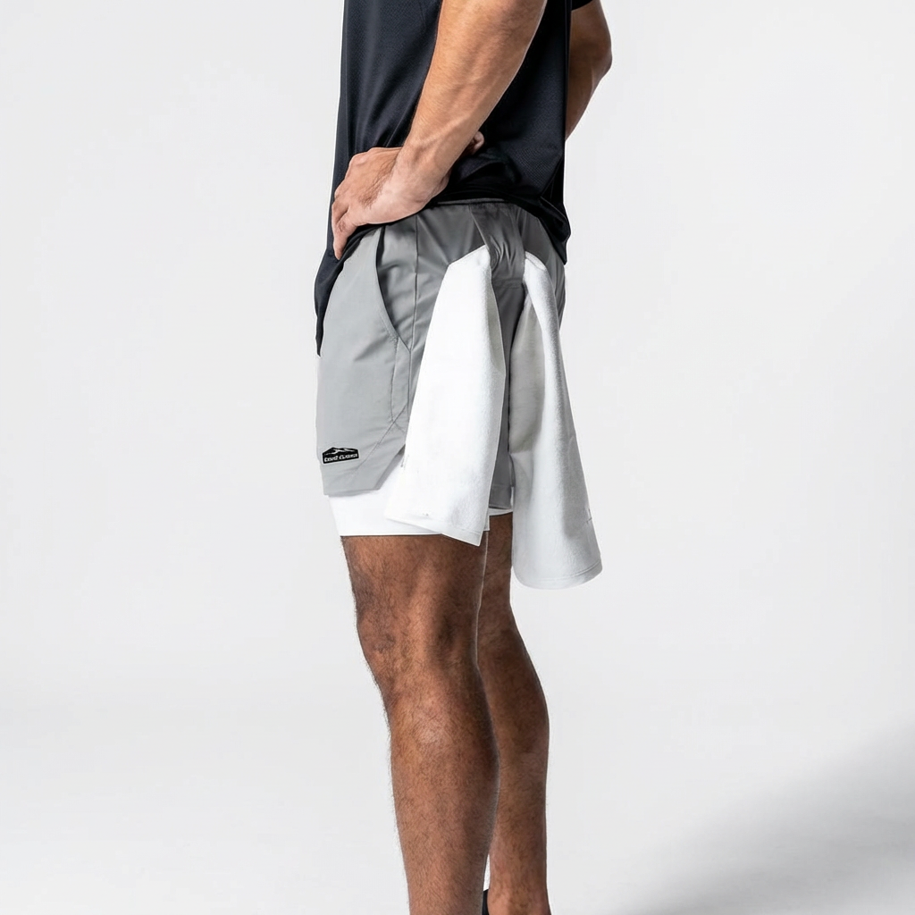 Men’s 7-Inch Double-Layer Quick-Dry Running Shorts
