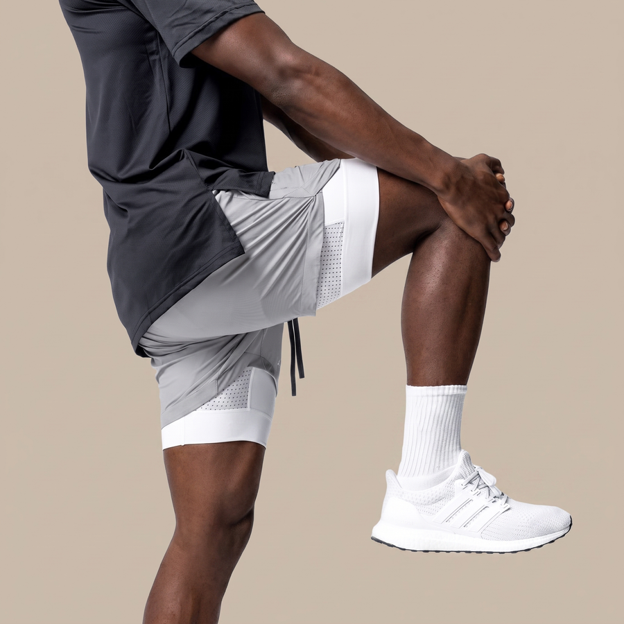 Men’s 7-Inch Double-Layer Quick-Dry Running Shorts