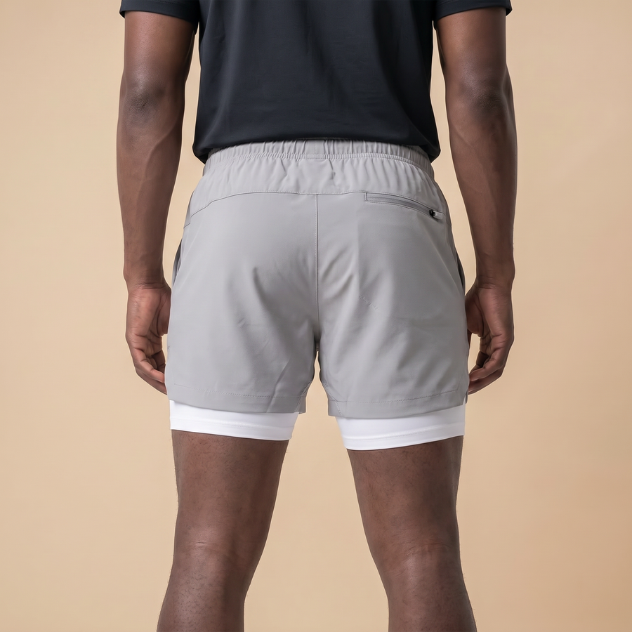 Men’s 7-Inch Double-Layer Quick-Dry Running Shorts