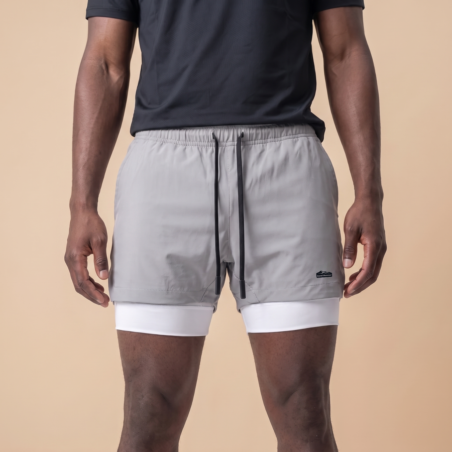 Men’s 7-Inch Double-Layer Quick-Dry Running Shorts