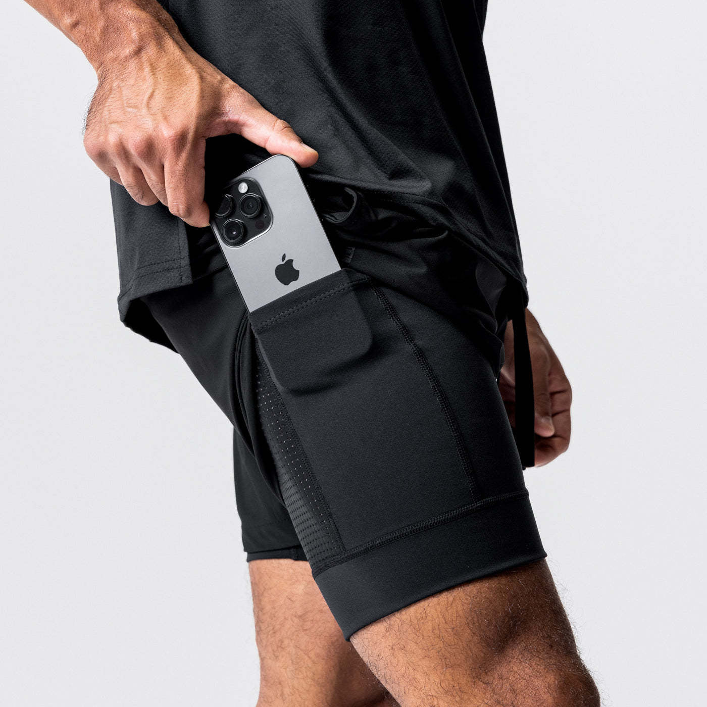 Men’s 7-Inch Double-Layer Quick-Dry Running Shorts
