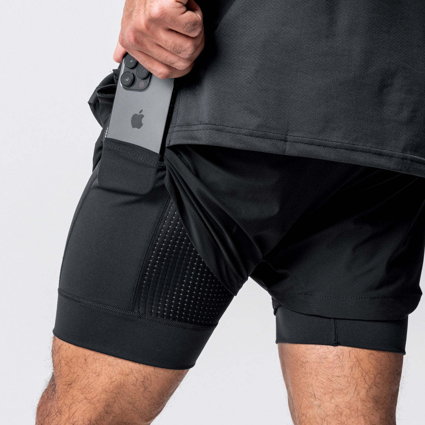Men’s 7-Inch Double-Layer Quick-Dry Running Shorts