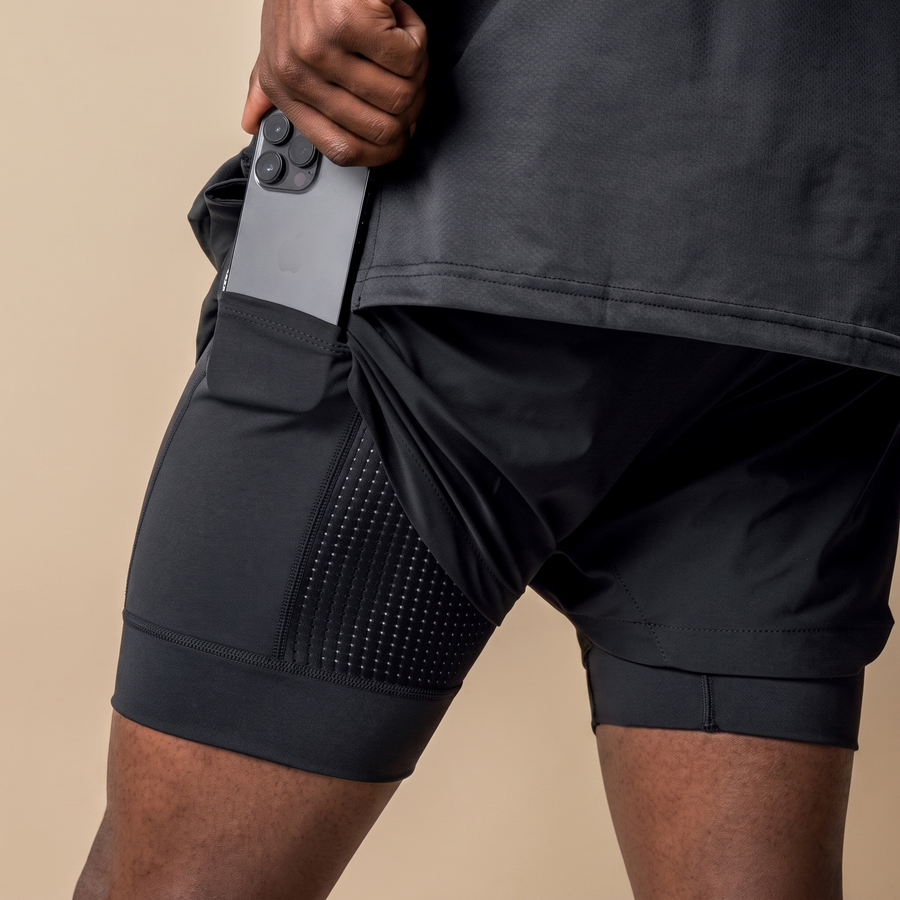 Men’s 7-Inch Double-Layer Quick-Dry Running Shorts