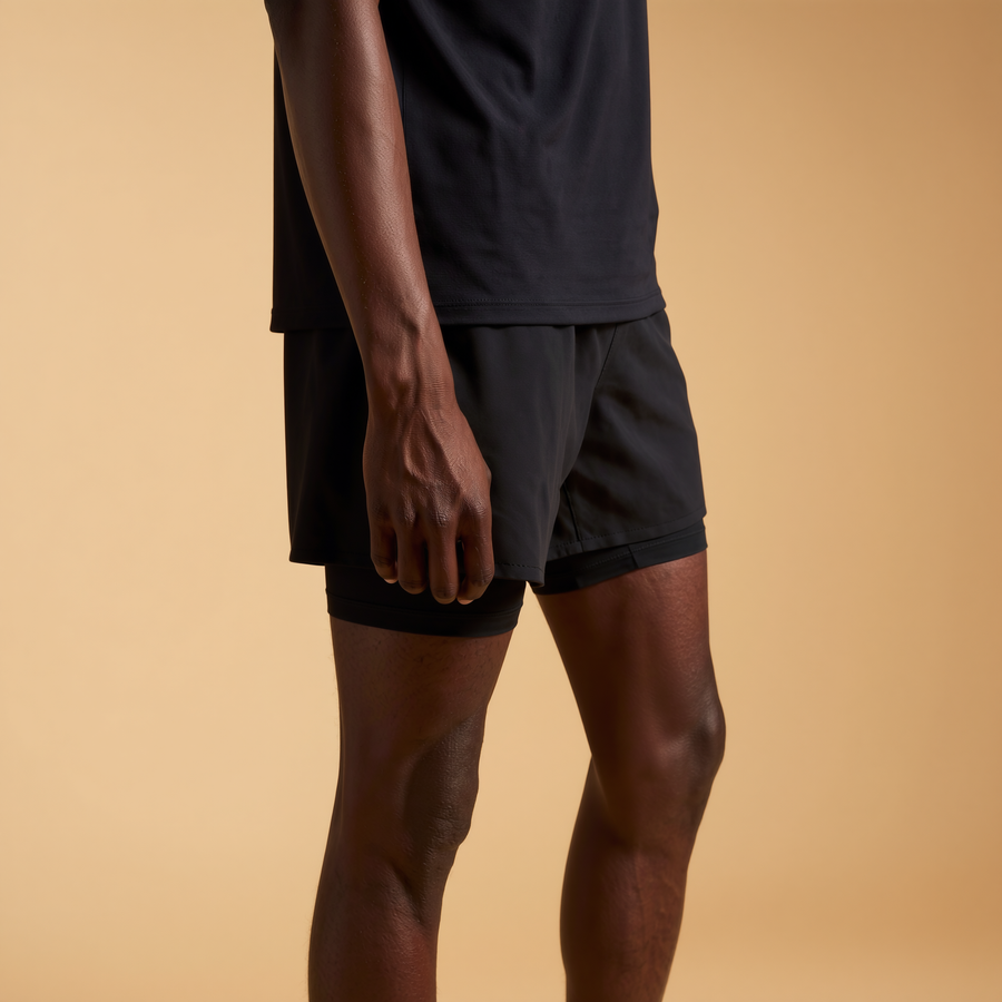Men’s 7-Inch Double-Layer Quick-Dry Running Shorts
