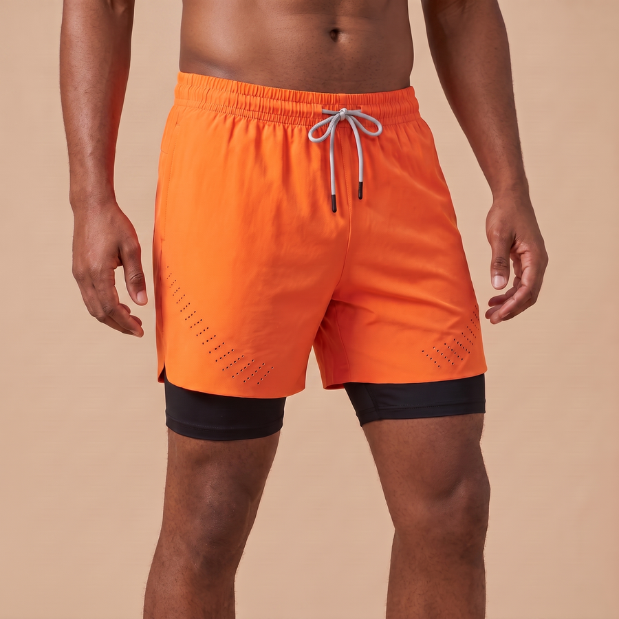 Breathable Men’s Training Shorts with Built-In Compression