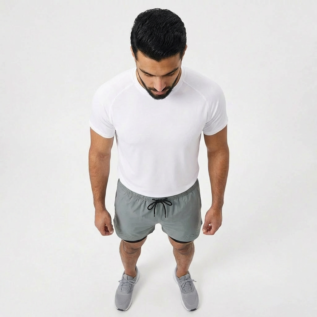 Breathable Men’s Training Shorts with Built-In Compression