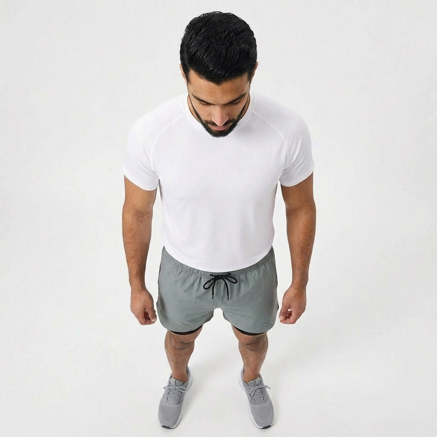 Breathable Men’s Training Shorts with Built-In Compression
