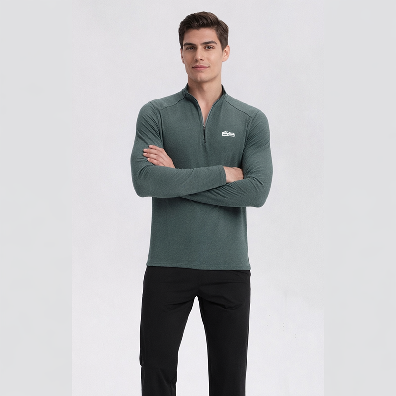 Men’s Long Sleeve Half-Zip Performance Top – Buttery Soft