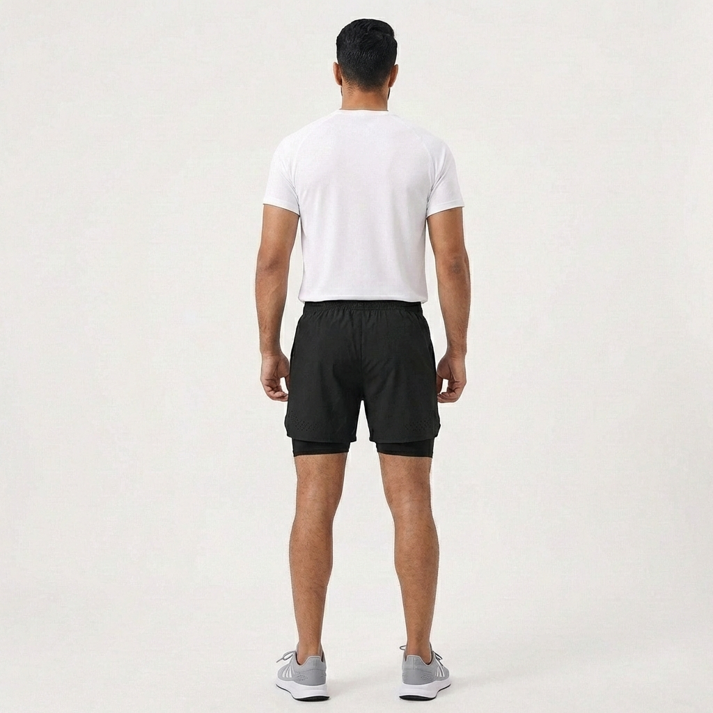 Breathable Men’s Training Shorts with Built-In Compression