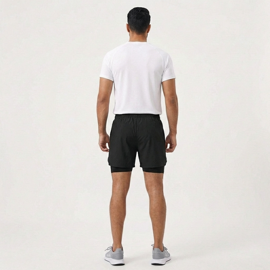Breathable Men’s Training Shorts with Built-In Compression