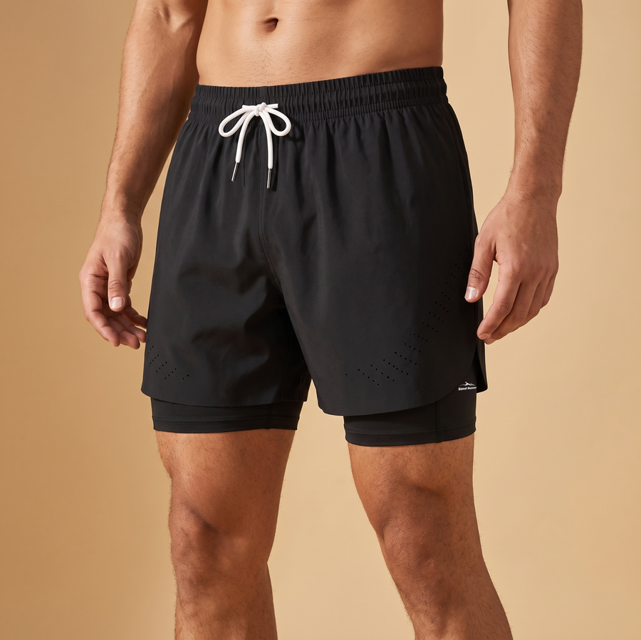 Breathable Men’s Training Shorts with Built-In Compression