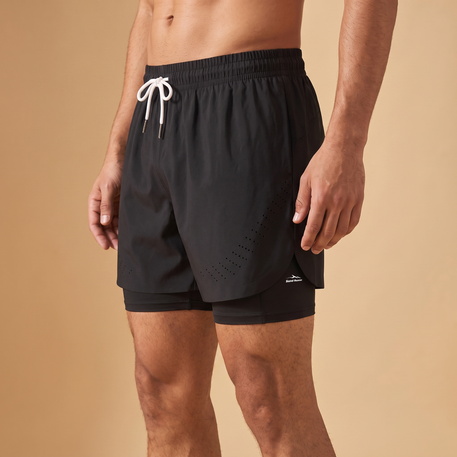 Breathable Men’s Training Shorts with Built-In Compression