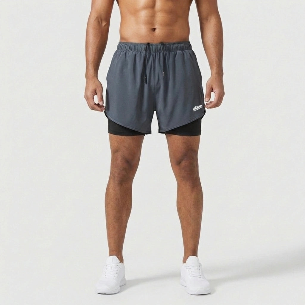 Men’s 2-in-1 Running Shorts with Inner Compression
