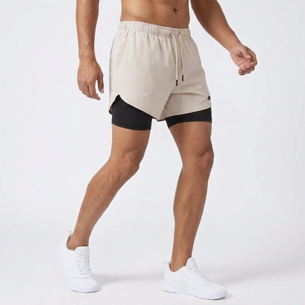 Men’s 2-in-1 Running Shorts with Inner Compression