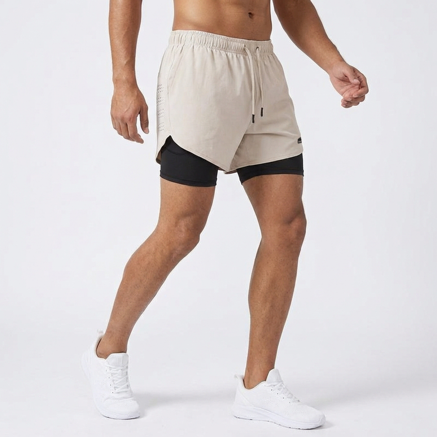 Men’s 2-in-1 Running Shorts with Inner Compression