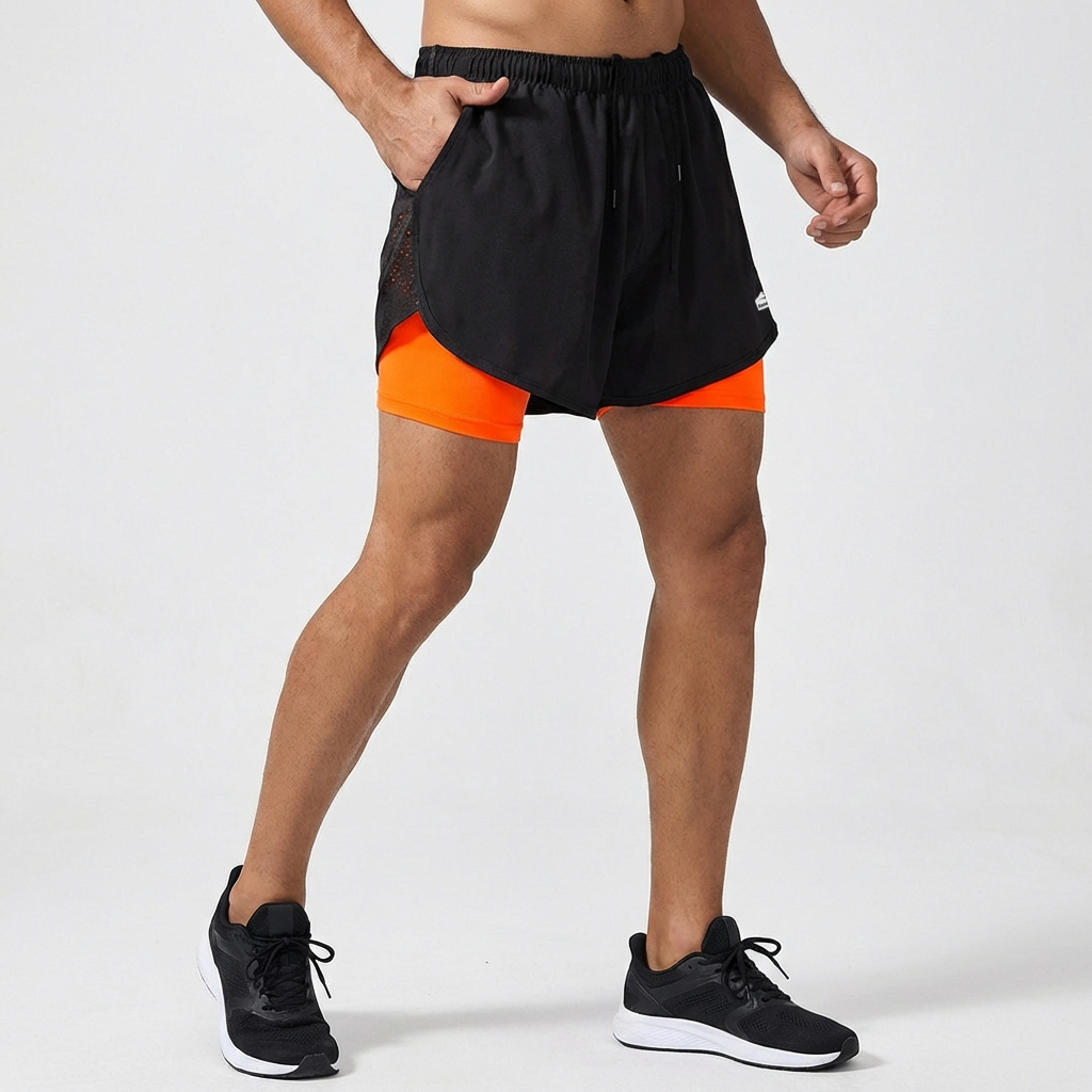 Men’s 2-in-1 Running Shorts with Inner Compression