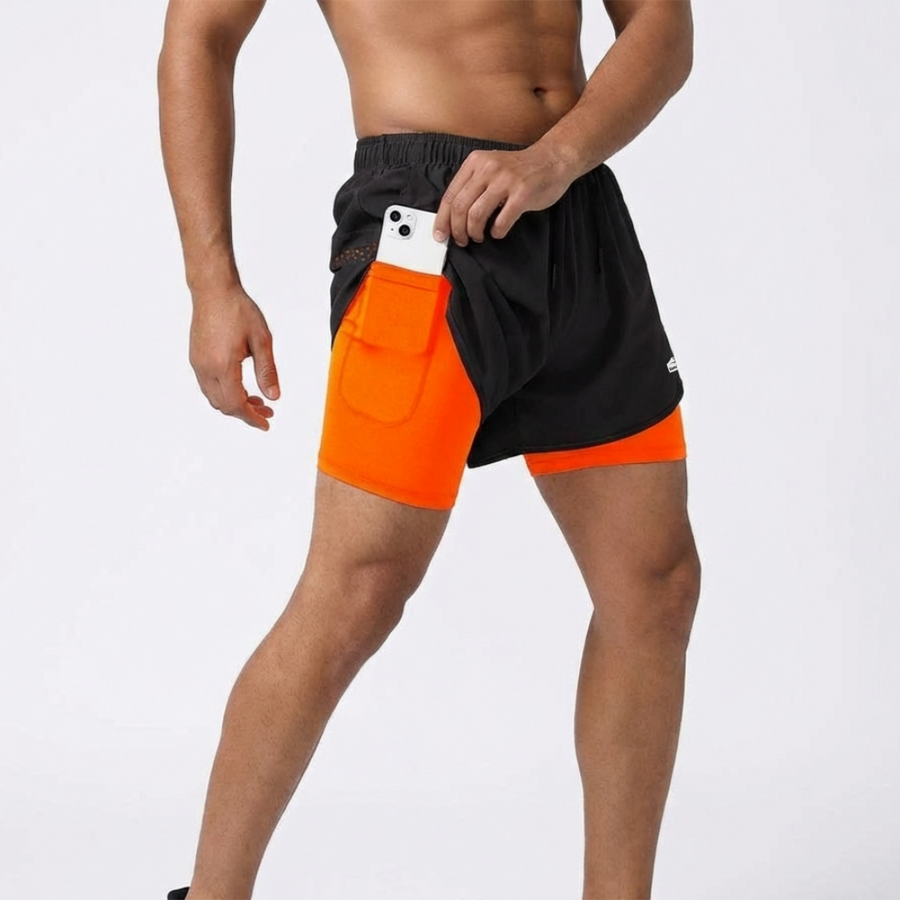 Men’s 2-in-1 Running Shorts with Inner Compression