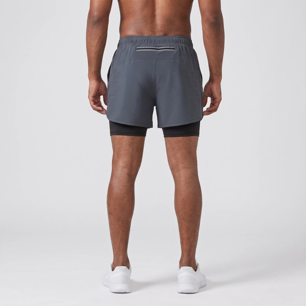 Men’s 2-in-1 Training Shorts with Inner Liner – Dark Grey